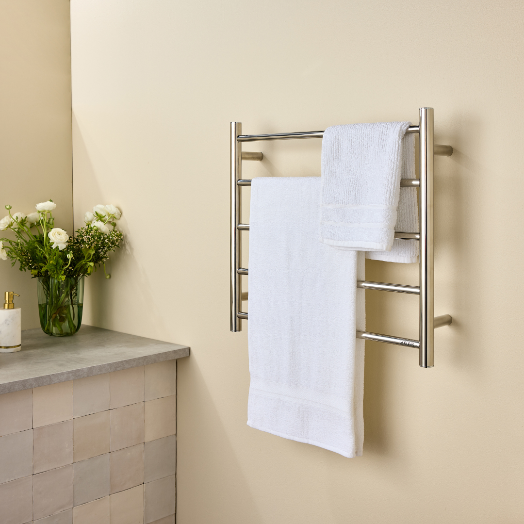 Goldair Heated Towel Rail Bar Polished Stainless Steel – Goldair NZ