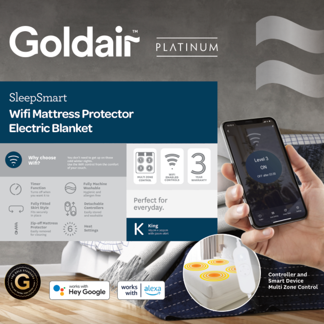 Goldair Platinum King Quilted Mattress Protector with Wifi